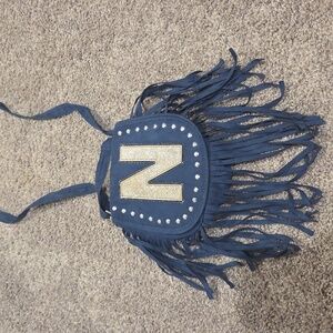 Justice Blue Fridge Crossbofy Bag With N initial